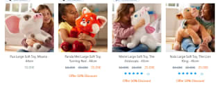 Diverse Large Soft Toys met 50% korting in de Disney Store