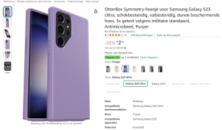 OtterBox Symmetry-hoesje voor Samsung Galaxy S23 Ultra voor €2,59 bij Amazon