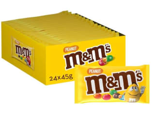 M&M's Peanuts Snack en Bolitas de Colores con Cacahuete y Chocolate con Leche (24 x 45g) por 19,99€