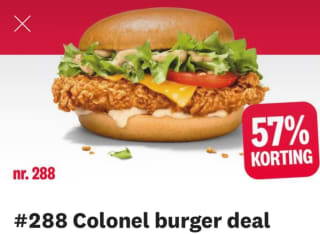 Diverse nieuwe deals in de KFC app