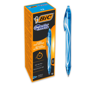Bolígrafo BIC Gel-ocity Quick Dry retráctil 12 unidades por solo 9,07€