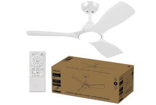 Philips Ventilador de techo de aspas fijas 3 aspas pequeño 42" Luz LED de 28W motor DC 3 temperatura color temporizador mando distancia por solo 94,99€