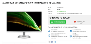 Acer R270 (UM.HR0EE.011) Zwart voor €131 bij Update