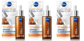 3 Botes de Nivea Expert Filler Cellular Sérum Iluminador Facial Vitamina C (1 x 30 ml), sérum de Vitamina C y Vitamina E, sérum facial antioxidante que potencia la luminosidad por 28.88€
