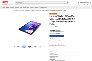 Lenovo Tab M10 Plus 3.ª generación 6GB 128GB + Lápiz + funda por solo 189€