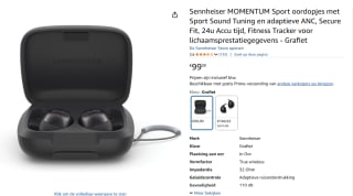Sennheiser MOMENTUM Sport voor €99 bij Amazon