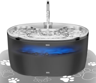 Tyonto Fuente de Agua para Gatos de Acero Inoxidable con LED por 15€