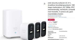 Eufycam 2C set van 3 stuks met basisstation voor €169,99 bij Amazon