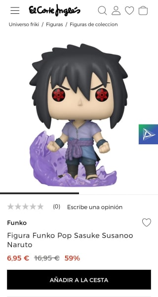 Figura Funko Pop Sauke Susanco Naruto por 6,95€.