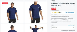 Adidas Camiseta Fitness Cardio por 12,99€