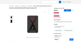 Disco Duro SSD Verbatim Surefire Bunker Gaming 1TB poor 54,90€