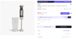 Batidora de mano FULLMIX PRO+ medidor por 12,08€