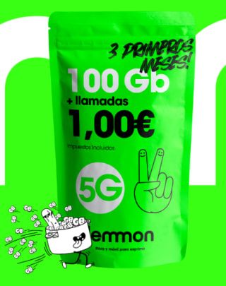 Lemmon Tarifa 100GB + Llamadas ilimitadas por solo 1€ durante 3 meses