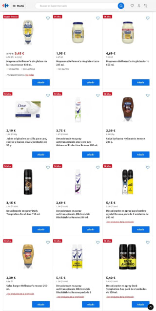 -5€ de Descuento directo por compra de 20€ en Carrefour.