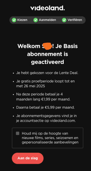 4 maanden videoland voor 1,99 euro per maand