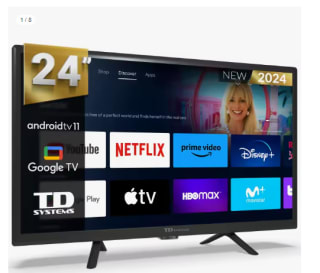 TD Systems PRIME24C19GLE Smart TV 24 pulgadas Led HD por 119,18€ (Cuenta Nueva 107.18€)