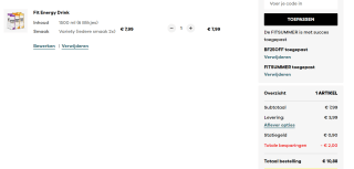 6-pack (mix) Body & Fit FIT ENERGY drink voor €5,99 dmv code bij Body & Fit