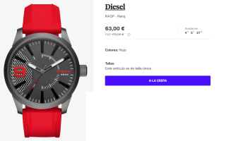 Reloj Deportivo para Hombre Diesel RASP por 63€
