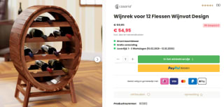 Casaria wijnrek voor 12 flessen voor €54,95 bij DeubaXXL