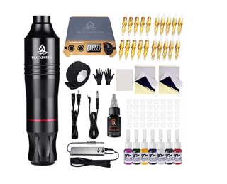 Maquina de Tatuar Blackbudda kit de máquina de tatuaje 20 agujas de cartucho