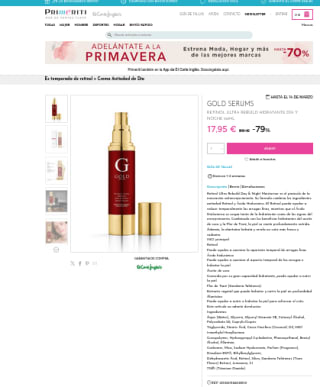 Gold Serums Retinol Ultra Rebuild Hidratante Día y Noche 50ml por 17,95€