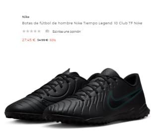 Botas de fútbol de hombre Nike Tiempo Legend 10 Club TF Nike por 27.45€