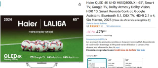 Smart Tv Haier QLED 4K UHD H65Q800UX - 65" por 479,20€