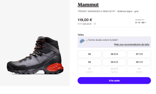 Mammut Botas de senderismo Trovat Advanced II High Goretex por 119.99€