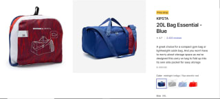 Blue KIPSTA 20L Bag Essential - £5.99