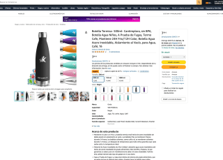 Botella Termica 500ml sin BPA Acero Inoxidable por solo 6,39€