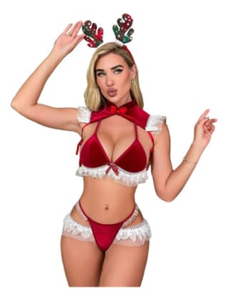 Lencería Navidad Sexy Mujer Babydoll y Accesorios por $285 | Rebaja Mercado Libre