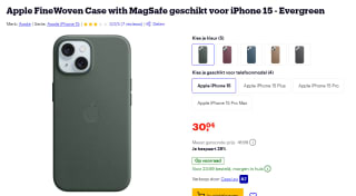 Apple MagSafe Textiel Back Cover Groen Apple iPhone 15 Plus voor €30,04 bij Bol