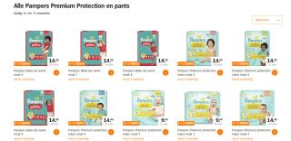 2+2 gratis op alle Pampers Premium Protection en pants bij de AH