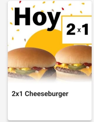 2x1 en cheeseburger