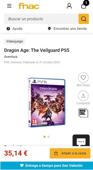 Dragon Age: The Veilguard PS5 por 35,14€(socios)