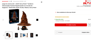 LEGO Harry Potter Sombrero Parlante por 84,99€