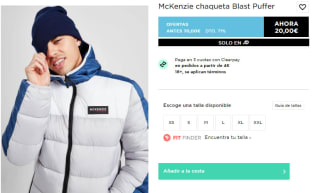 Chaqueta invierno McKenzie Blast Puffer por 20€ dos modelos