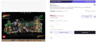 LEGO Indiana Jones 77015 Templo del Ídolo Dorado por 99,99€ (cuenta nueva por 87,99€)