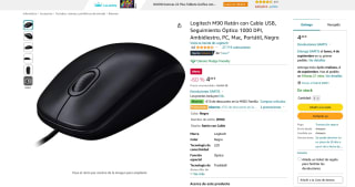 Ratón Logitech M90 con Cable USB Óptico 1000 DPI por 4,90€