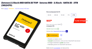 (Intenso) 2.5inch SSD SATA III TOP - Interne SSD - voor €90,99 bij bol.com