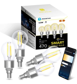 4 Bombillas inteligentes led E14 de estilo vintage por 19,24€