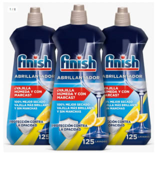 Pack de 3 Finish Abrillantador Lavavajillas Limón de 500ml por 5.99€