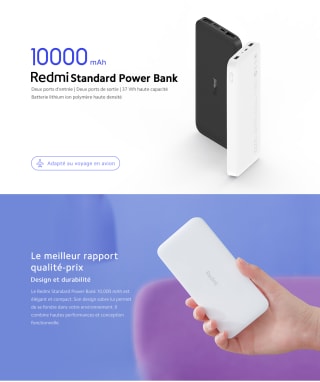 Batterie externe Redmi Power Bank 10000mAh à 17,93€