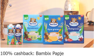 100% cashback op Bambix Papje via Scoupy