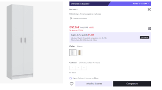 Armario zapatero multiusos para 21 pares por 89.26€ (Cuenta Nueva 77.26€)