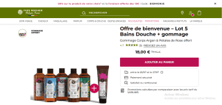 Lot 5 Bains Douche + gommage à 18€