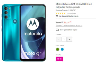 Motorola Moto G71 5G 128GB por $2,279 en Liverpool