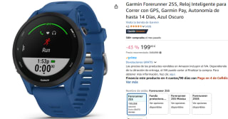 Reloj deportivo Garmin Forerunner 255 por 199€