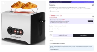 Aigostar Mini Sunshine - Tostadora 2 ranuras, 900W, 7 niveles de tostado, función descongelación y recalentamiento, bandeja recogemigas extraíble, ranura extra ancha, Acero inoxidable por 12.59€ (Cuentas Nuevas 6.3€)