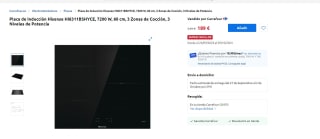 Placa de Inducción Hisense HI6311BSHYCE por 189€